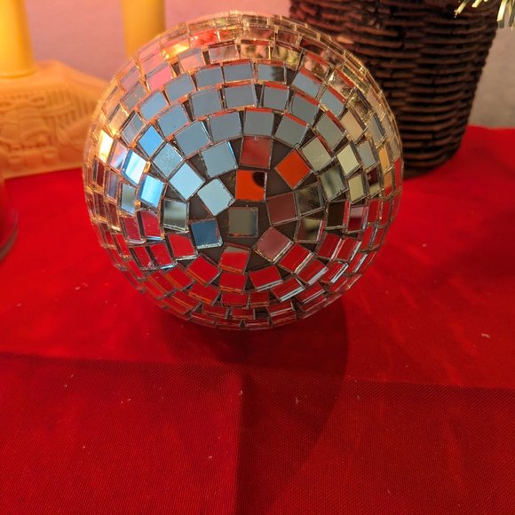 Large 5" Mirrored Disco Ball Like Tree Ornament - Picture 5 of 11